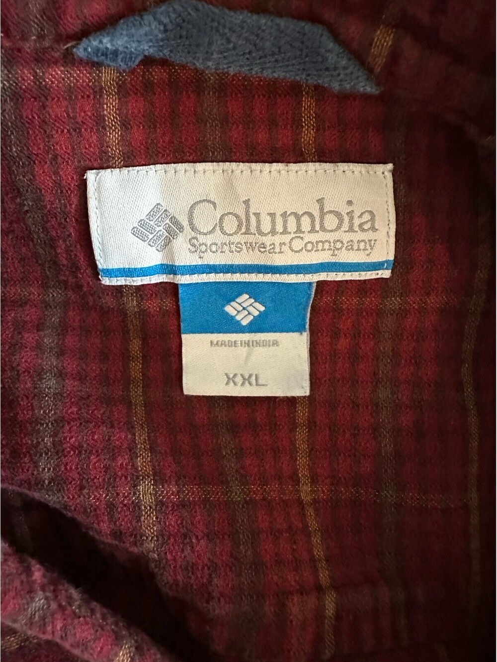 Columbia Mens XXL Flannel Shirt Red Plaid Button Down Long Sleeve 080 - Picture 5 of 5